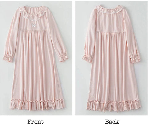Girl's Lolita Princess  Dress Sleepshirt - Vintage Ruffles Nightgown for Toddler & Kids