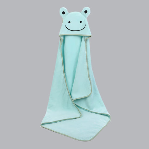 Cute Baby Bath Towel with Hood - Cartoon Coral Fleece Towel