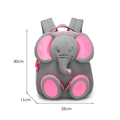 Cute 3D Blue Bear Backpack for Kids