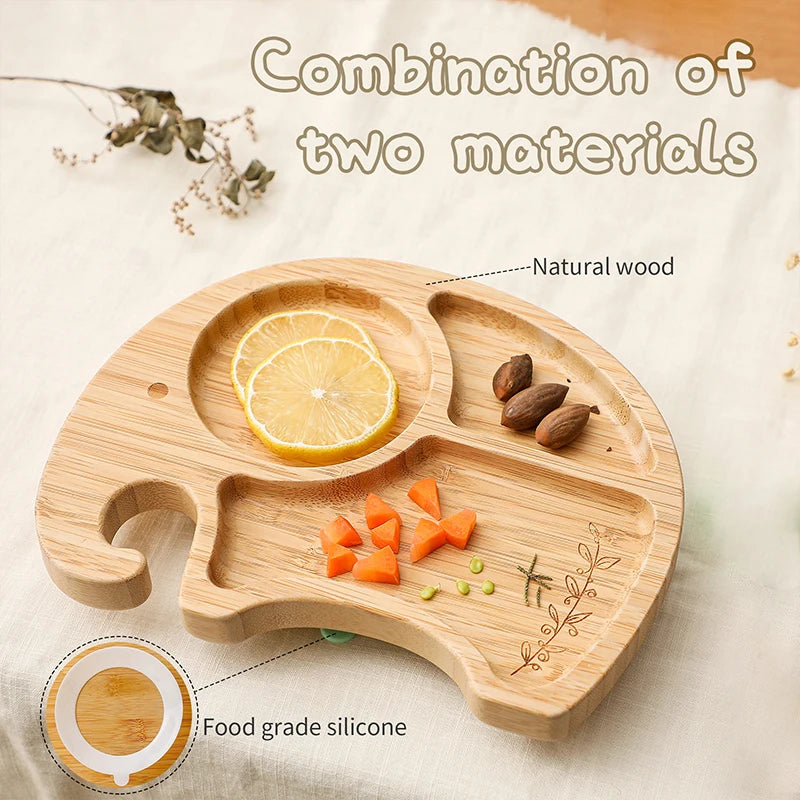 Premium Bamboo Baby Feeding Set - Eco-Friendly Dining for Little Ones Teeny Pandas
