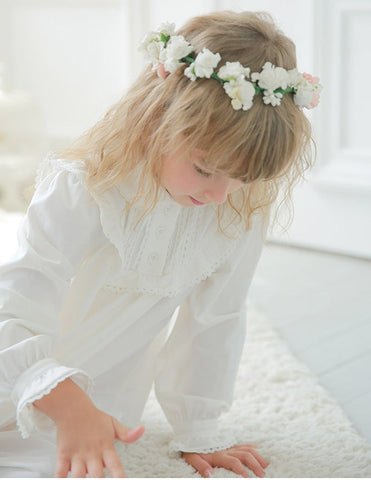 Lolita Princess Sleepshirt – Vintage Turndown Collar Nightgown for Girls