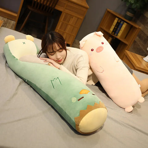 Soft Long Animal Plushie Pillows