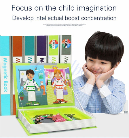 3D Magnetic Puzzle Book Set | Montessori Play