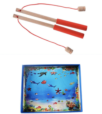 Wooden Magnetic Fishing Toy Set