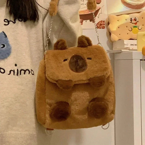 Adorable Capybara Plush Shoulder Bag for Kids - Cute and Stylish! Teeny Pandas