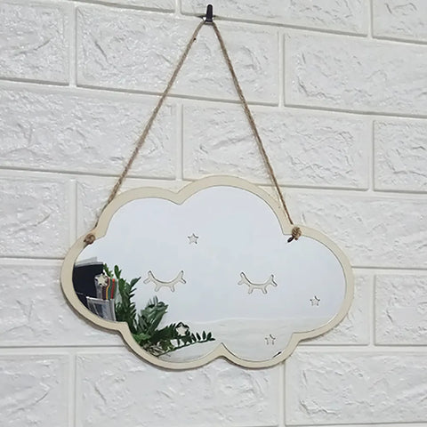 Nordic Style Rabbit Cloud Acrylic Mirror for Kids' Room