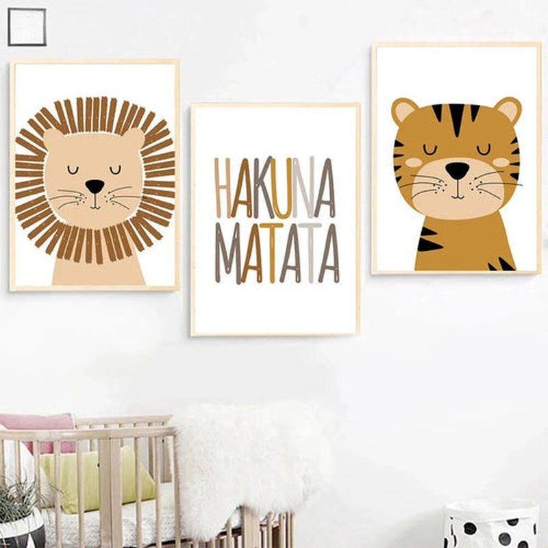 Kids Safari Animal Canvas Prints - Inspire Imagination and Creativity Teeny Pandas