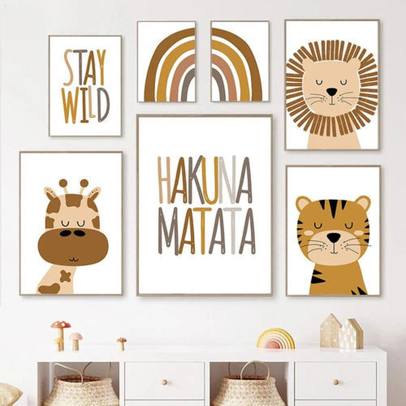 Kids Safari Animal Canvas Prints - Inspire Imagination and Creativity Teeny Pandas