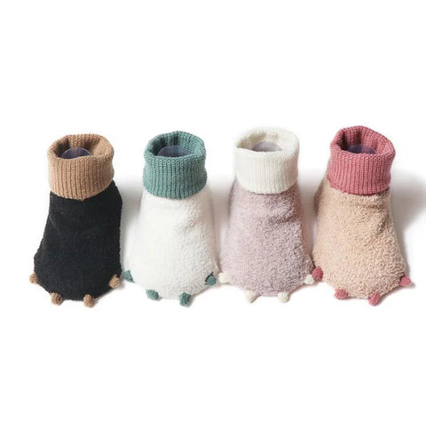 Cute Autumn and Winter Newborn Socks with Dinosaur Fingers