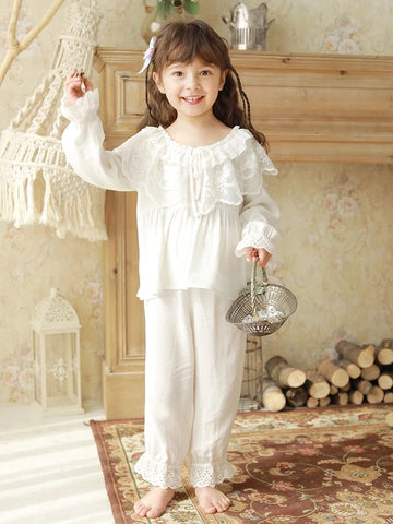 Lolita Embroidered Lace Pajama Sets – Royal Style Sleepwear