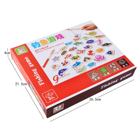 Wooden Magnetic Fishing Toy Set