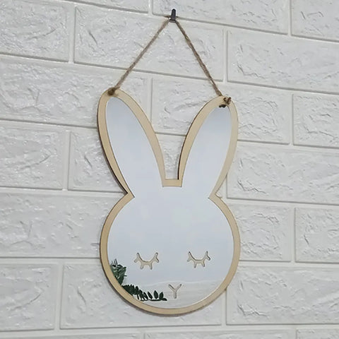 Nordic Style Rabbit Cloud Acrylic Mirror for Kids' Room