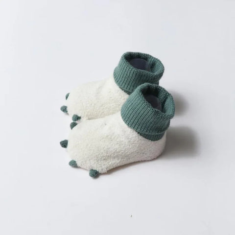 Cute Autumn and Winter Newborn Socks with Dinosaur Fingers