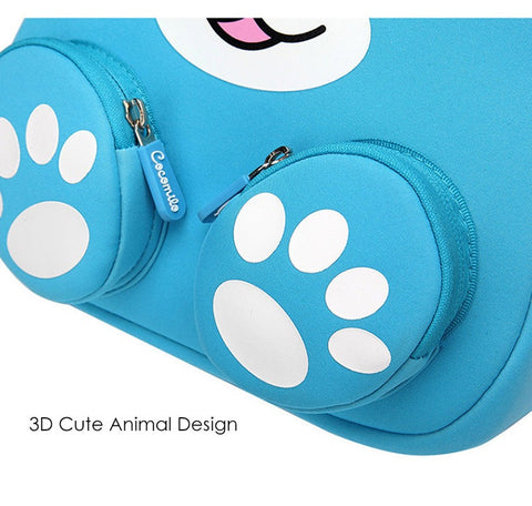 Cute 3D Blue Bear Backpack for Kids