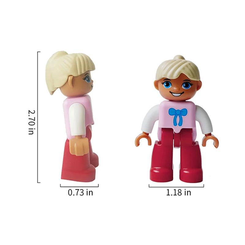Magnetic Community Figures - 4pcs Toy People Magnetic Tiles Accessories!