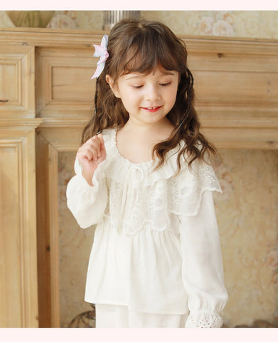 Lolita Embroidered Lace Pajama Sets – Royal Style Sleepwear