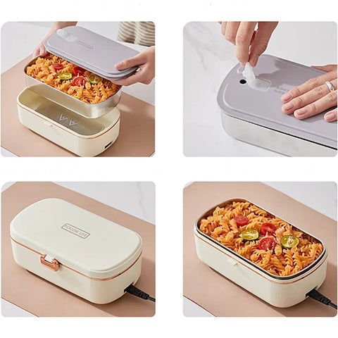 Electric Mini Heated Lunch Box – Portable, Insulated Bento Box Teeny Pandas