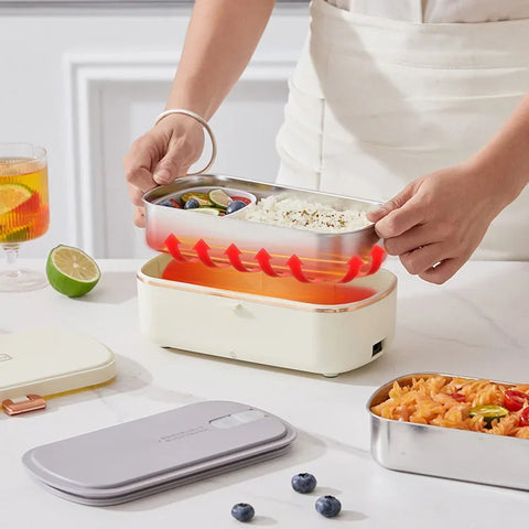 Electric Mini Heated Lunch Box – Portable, Insulated Bento Box Teeny Pandas