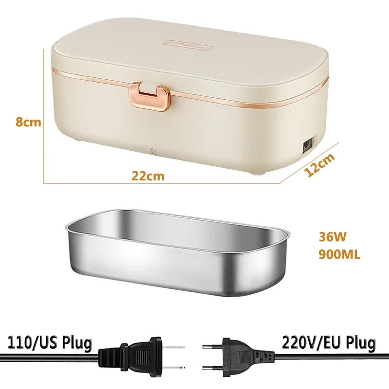 Electric Mini Heated Lunch Box – Portable, Insulated Bento Box Teeny Pandas