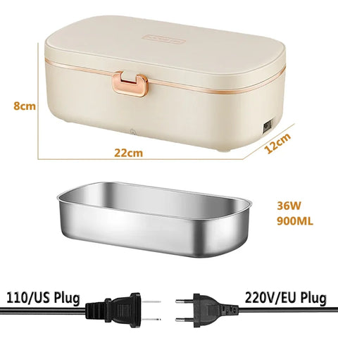 Electric Mini Heated Lunch Box – Portable, Insulated Bento Box Teeny Pandas