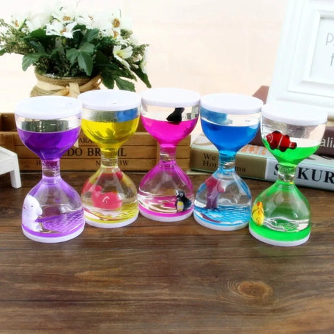 Hourglass Liquid Motion Timer for Relaxation and Focus Teeny Pandas