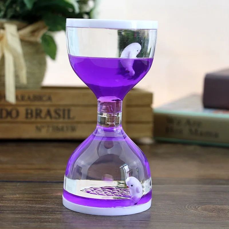 Hourglass Liquid Motion Timer for Relaxation and Focus Teeny Pandas