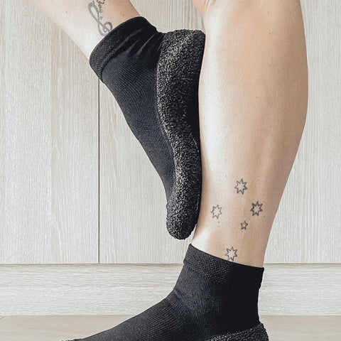 Adult Black Non-Slip Sock Shoes – Comfortable, Flexible, Perfect for Any Use Teeny Pandas