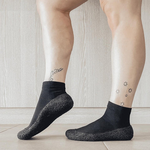 Adult Black Non-Slip Sock Shoes – Comfortable, Flexible, Perfect for Any Use Teeny Pandas