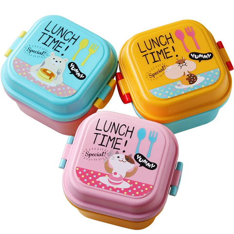 Adorable Cartoon Kids Lunch Box – Safe, Durable & Easy to Use Teeny Pandas