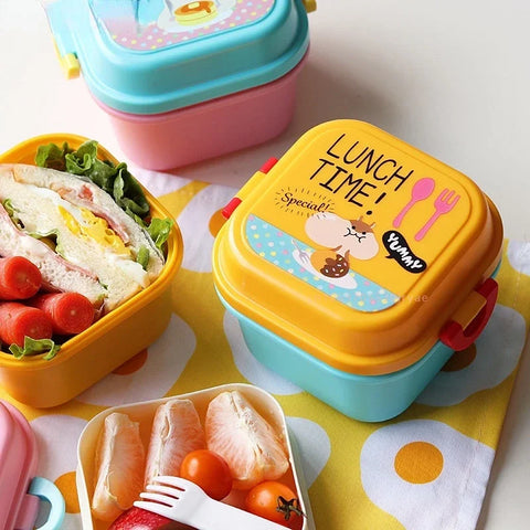 Adorable Cartoon Kids Lunch Box – Safe, Durable & Easy to Use Teeny Pandas