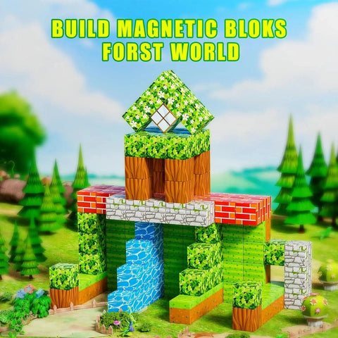 Magnetic Building Blocks Set Teeny Pandas