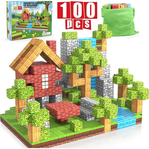 Magnetic Building Blocks Set Teeny Pandas