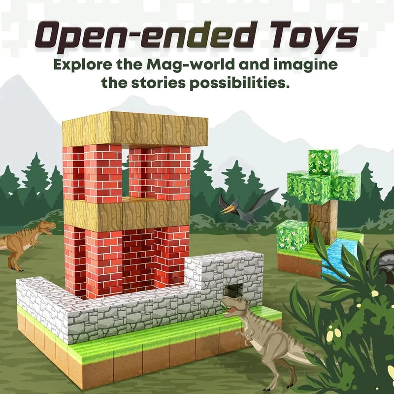 Magnetic Building Blocks Set Teeny Pandas