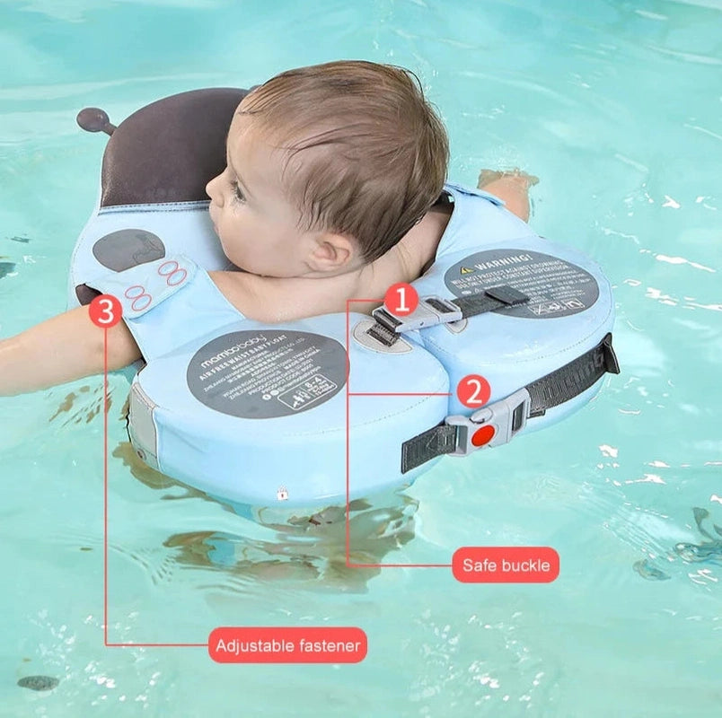Blue Baby Swim Float - For Safe and Fun Swimming Experience! Teeny Pandas