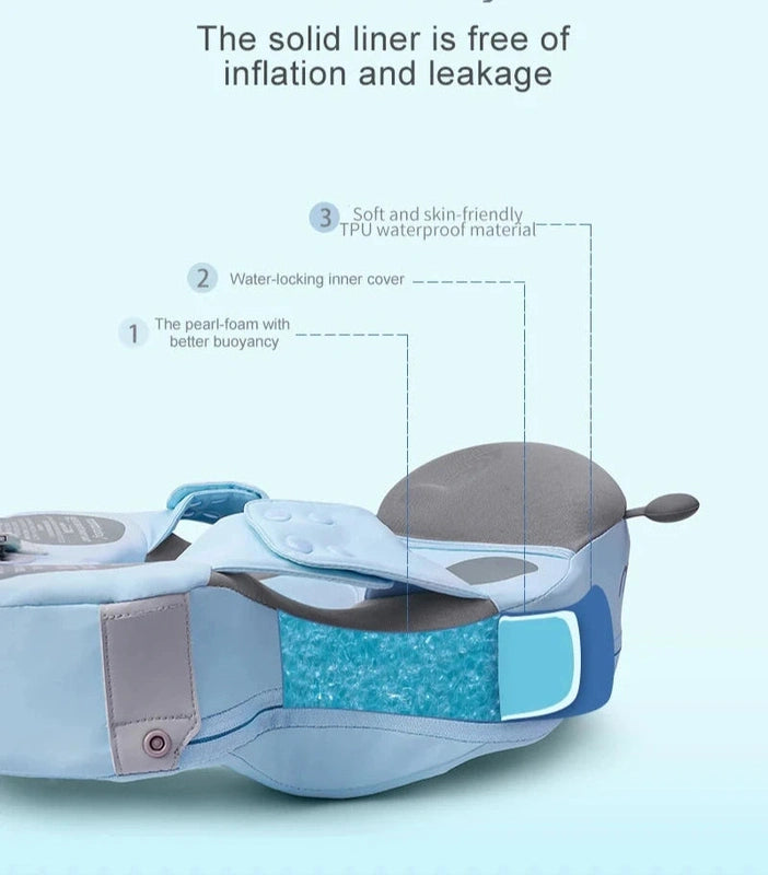 Blue Baby Swim Float - For Safe and Fun Swimming Experience! Teeny Pandas