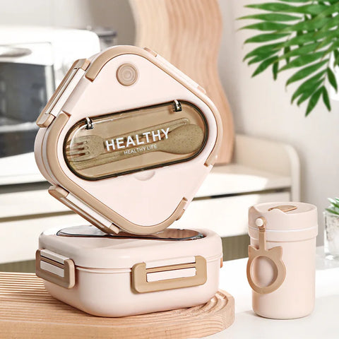 Kid’s Insulated Bento Lunch Box – Leakproof, Microwave-Safe! Teeny Pandas