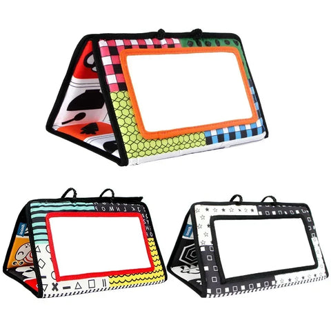 Montessori Baby Sensory Mirror – High-Contrast Tummy Time Toy Teeny Pandas