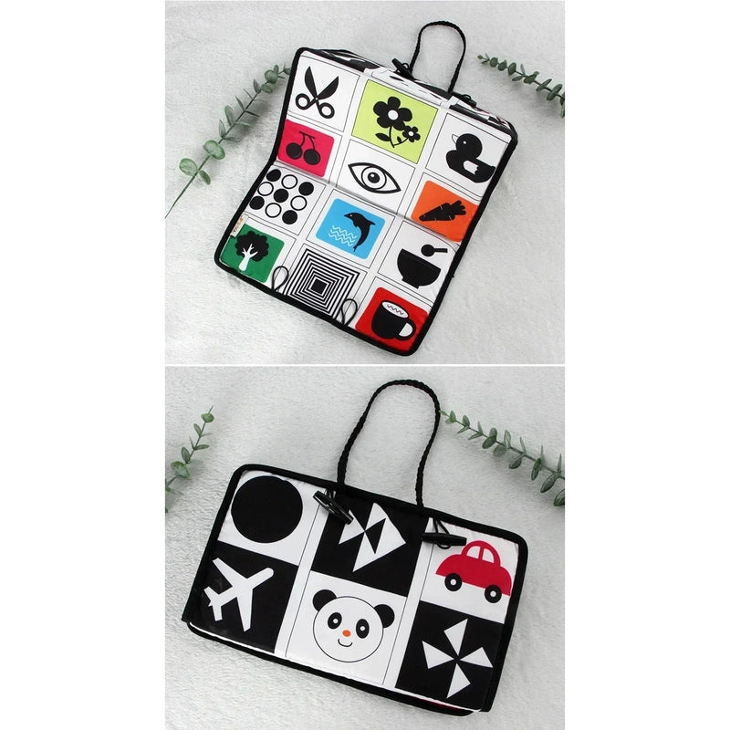 Montessori Baby Sensory Mirror – High-Contrast Tummy Time Toy Teeny Pandas