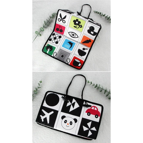 Montessori Baby Sensory Mirror – High-Contrast Tummy Time Toy Teeny Pandas