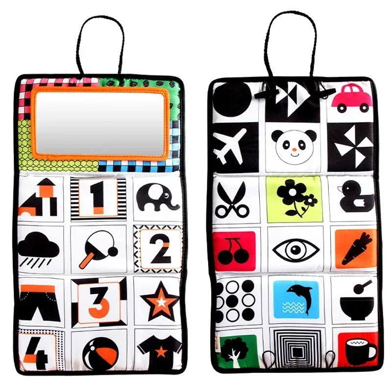Montessori Baby Sensory Mirror – High-Contrast Tummy Time Toy Teeny Pandas