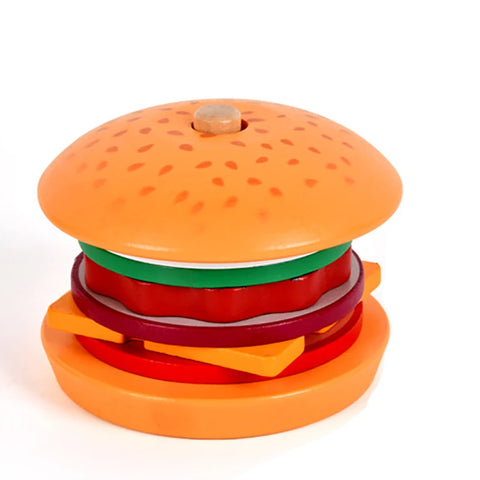 Montessori Burger Stacking Toy for Toddlers Teeny Pandas