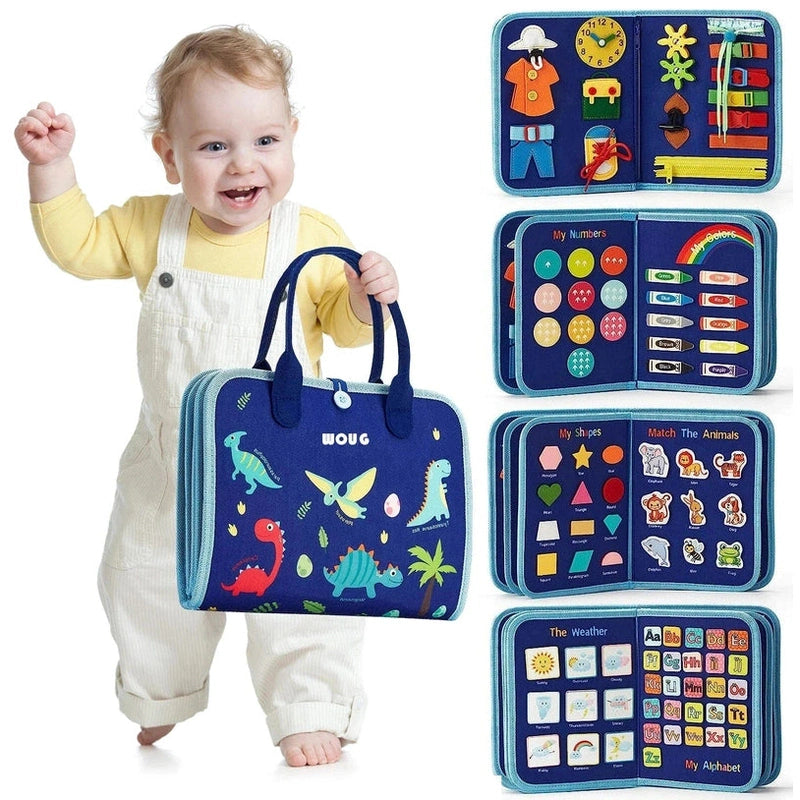 Montessori Busy Board for Toddlers - Sensory Learning Toy Teeny Pandas