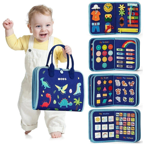 Montessori Busy Board for Toddlers - Sensory Learning Toy Teeny Pandas