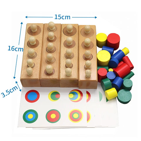Montessori Cylinder Socket Puzzles Teeny Pandas