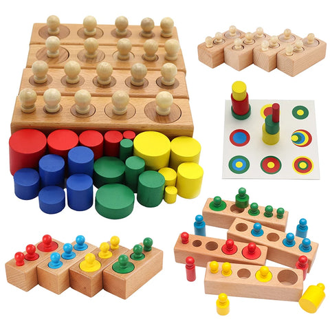 Montessori Cylinder Socket Puzzles Teeny Pandas