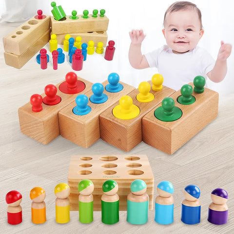 Montessori Cylinder Socket Puzzles Teeny Pandas