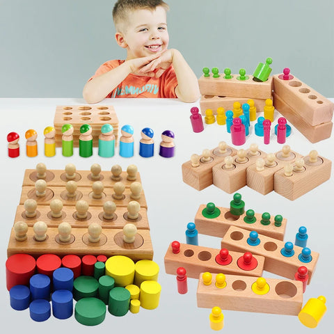 Montessori Cylinder Socket Puzzles Teeny Pandas