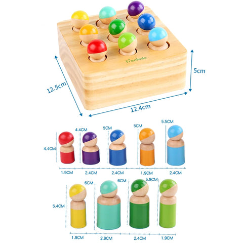 Montessori Cylinder Socket Puzzles Teeny Pandas