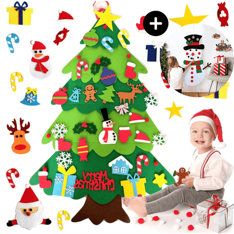 Montessori Felt Christmas Tree + Free Fairy Lights Teeny Pandas