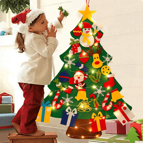 Montessori Felt Christmas Tree + Free Fairy Lights Teeny Pandas
